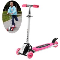 3 Wheels Kick Scooter Micro Mini Foldable Adjustable T-Bar Kick Push Toy Scooter for Toddlers and Girls   